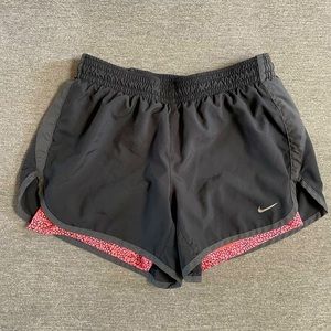 Nike Dryfit Athletic Running shorts with neon built in spandex shorts